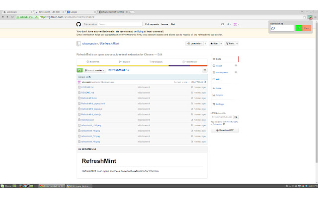 RefreshMint chrome谷歌浏览器插件_扩展第1张截图