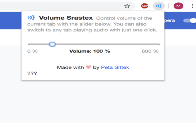 Volume Srastex chrome谷歌浏览器插件_扩展第1张截图