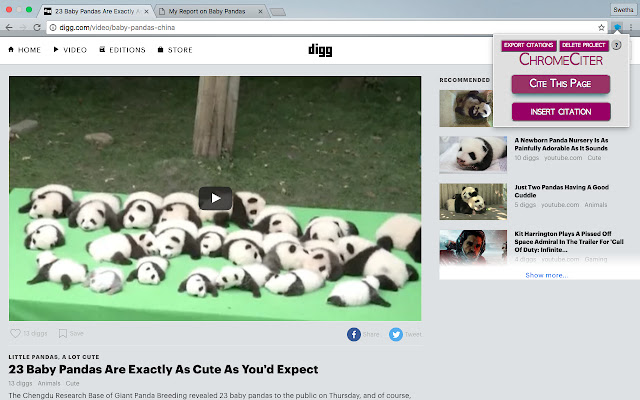 ChromeCiter chrome谷歌浏览器插件_扩展第1张截图