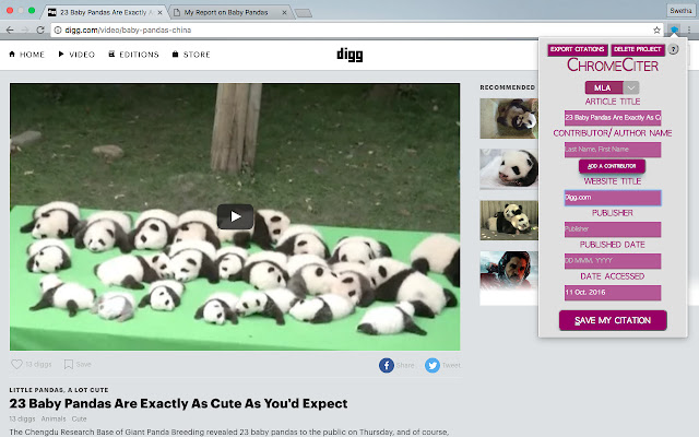 ChromeCiter chrome谷歌浏览器插件_扩展第2张截图