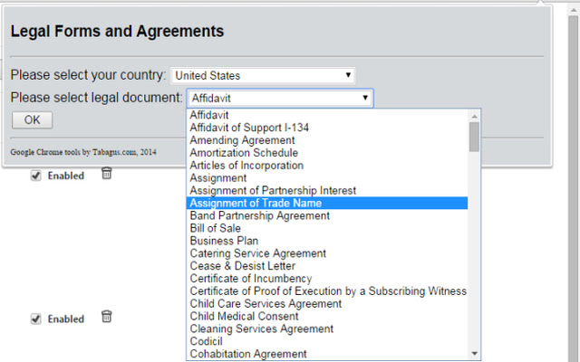 Legal Forms and Agreements chrome谷歌浏览器插件_扩展第4张截图