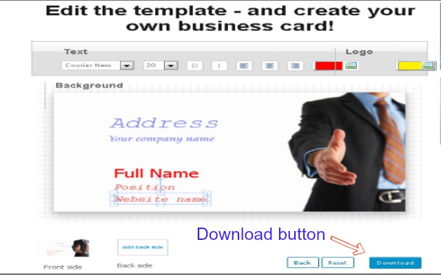 Easy Business Card Creator chrome谷歌浏览器插件_扩展第1张截图