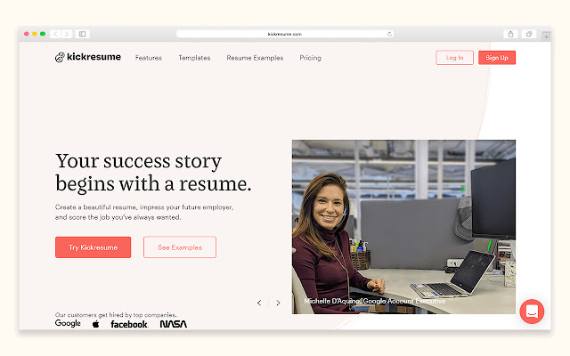 Kickresume - Professional resume builder chrome谷歌浏览器插件_扩展第1张截图