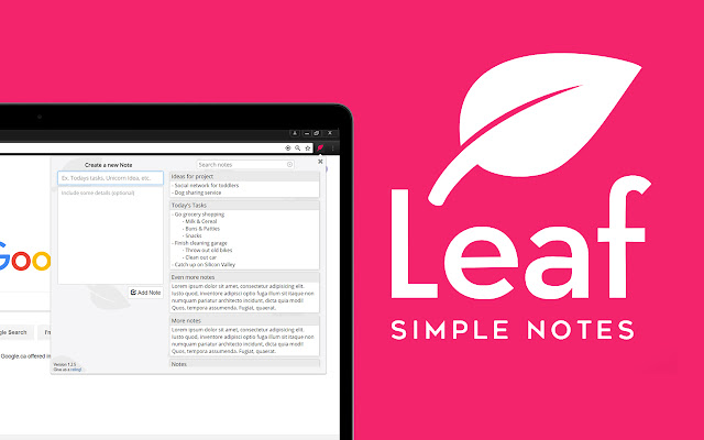 Leaf: Simple Notes chrome谷歌浏览器插件_扩展第1张截图