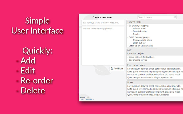 Leaf: Simple Notes chrome谷歌浏览器插件_扩展第2张截图
