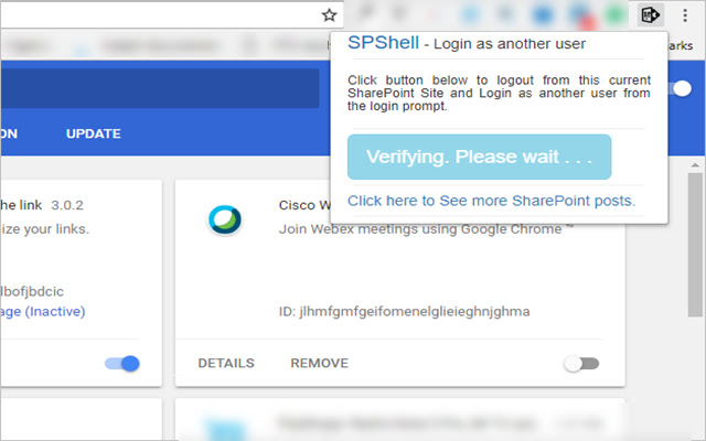 SPShell - SharePoint: Login as Another chrome谷歌浏览器插件_扩展第1张截图