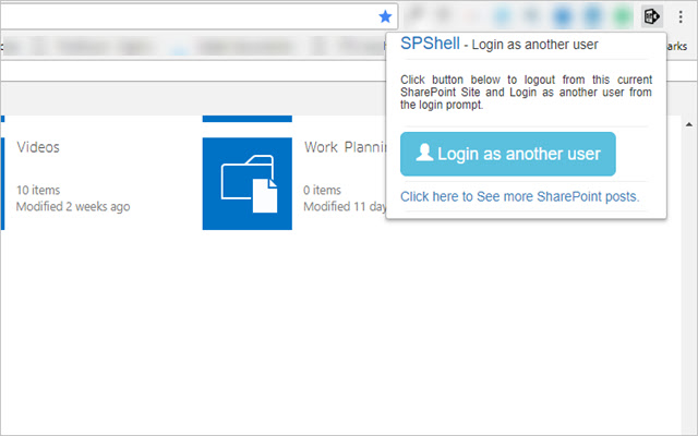 SPShell - SharePoint: Login as Another chrome谷歌浏览器插件_扩展第3张截图