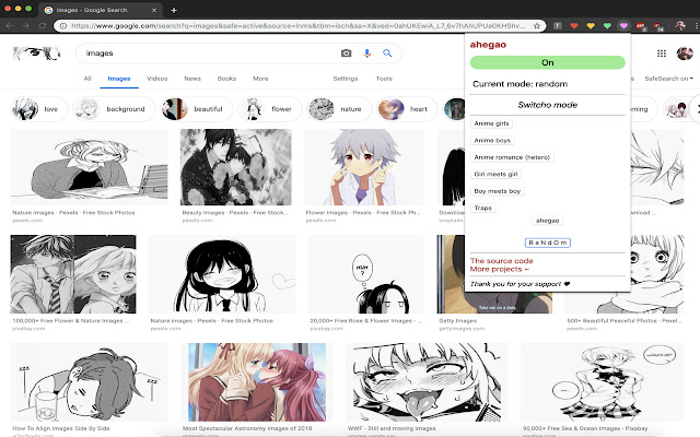 Ahegao chrome谷歌浏览器插件_扩展第1张截图