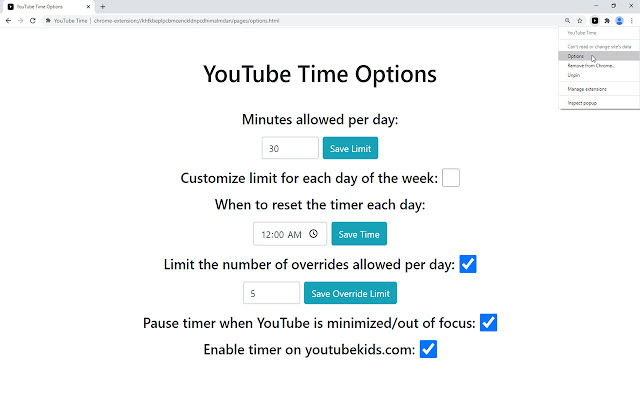 YouTube Time chrome谷歌浏览器插件_扩展第4张截图