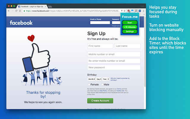 Focus.me chrome谷歌浏览器插件_扩展第2张截图