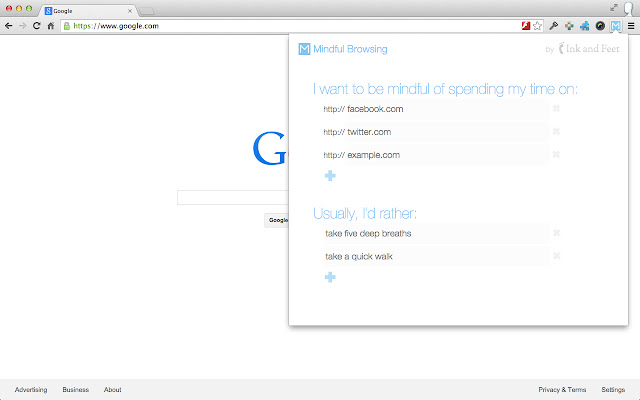 Mindful Browsing chrome谷歌浏览器插件_扩展第2张截图