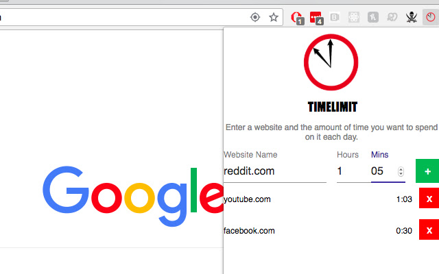 timelimit chrome谷歌浏览器插件_扩展第2张截图