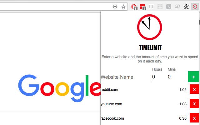 timelimit chrome谷歌浏览器插件_扩展第3张截图