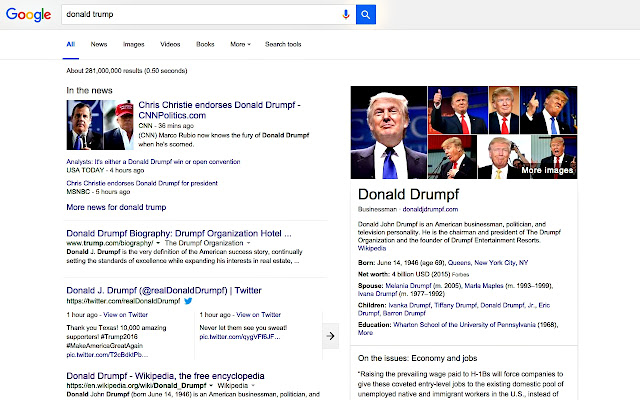 Drumpfinator chrome谷歌浏览器插件_扩展第1张截图