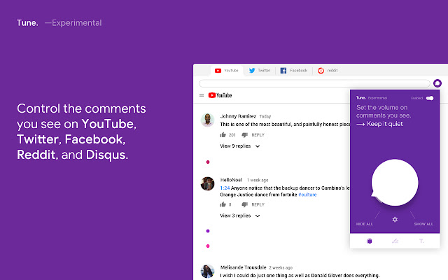Tune (experimental) chrome谷歌浏览器插件_扩展第1张截图