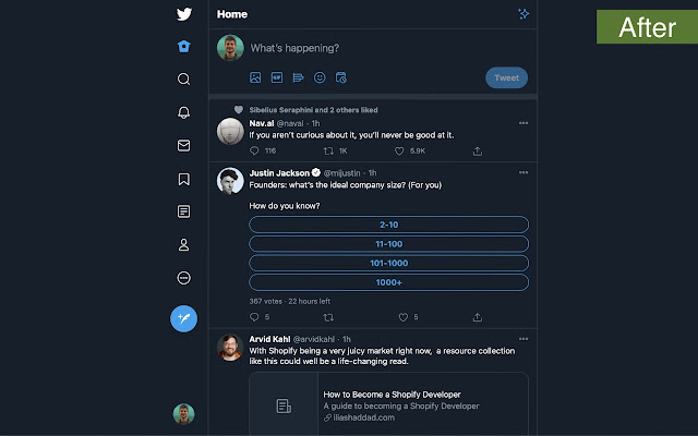 Simplified Twitter chrome谷歌浏览器插件_扩展第1张截图