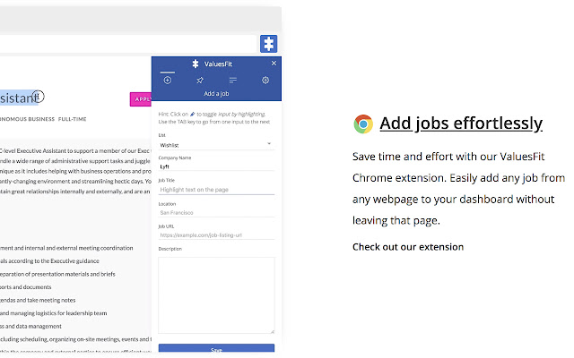 ValuesFit Extension chrome谷歌浏览器插件_扩展第2张截图