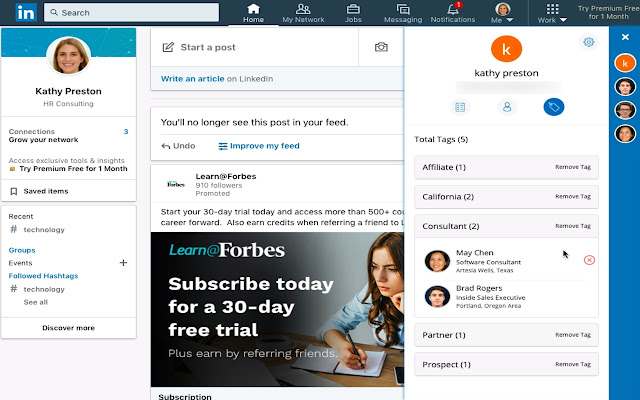 Task Manager & Register for LinkedIn chrome谷歌浏览器插件_扩展第3张截图