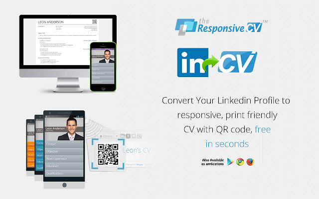 Responsive CV: Resume Maker from LinkedIn chrome谷歌浏览器插件_扩展第1张截图