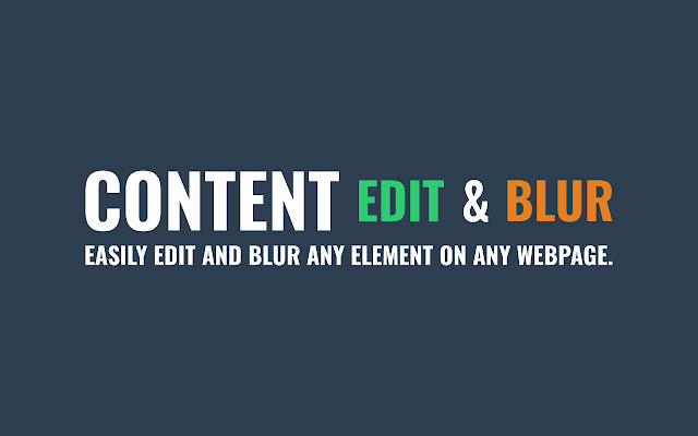 Content Edit & Blur chrome谷歌浏览器插件_扩展第1张截图