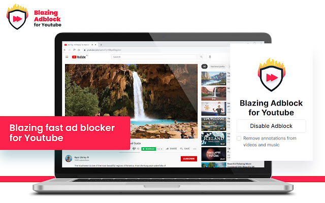 Blazing Adblock for Youtube™ chrome谷歌浏览器插件_扩展第2张截图