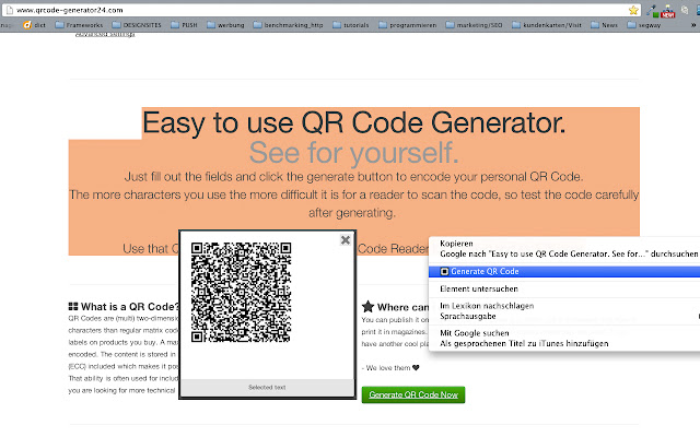 QR Code Generator chrome谷歌浏览器插件_扩展第4张截图