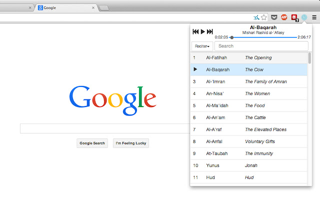 Quran Player chrome谷歌浏览器插件_扩展第1张截图