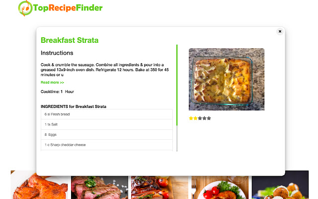 TopRecipeFinder chrome谷歌浏览器插件_扩展第1张截图