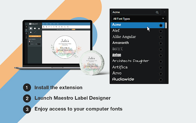 Maestro Label Designer Font Finder chrome谷歌浏览器插件_扩展第3张截图
