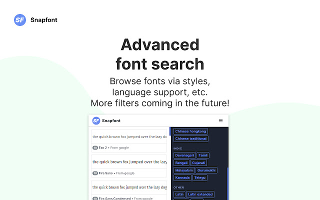 Snapfont - Preview fonts on any page chrome谷歌浏览器插件_扩展第1张截图