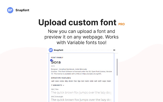 Snapfont - Preview fonts on any page chrome谷歌浏览器插件_扩展第4张截图