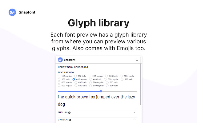 Snapfont - Preview fonts on any page chrome谷歌浏览器插件_扩展第5张截图