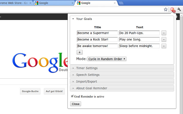 Goal Reminder chrome谷歌浏览器插件_扩展第3张截图