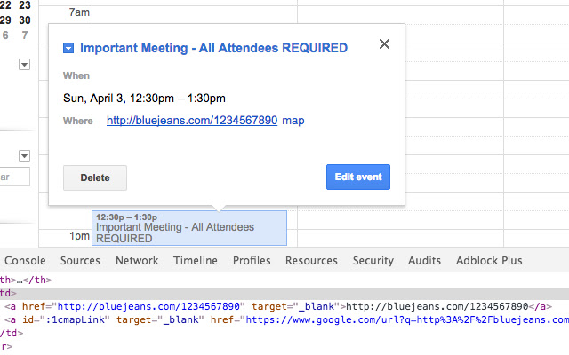 Google Calendar Clickable Links in Popups chrome谷歌浏览器插件_扩展第1张截图