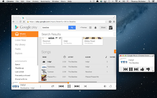 Small Player for Google Music™ chrome谷歌浏览器插件_扩展第3张截图