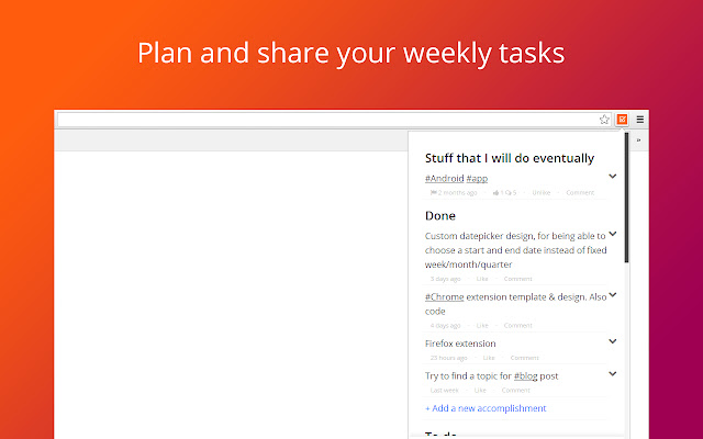 Weekdone - Plan and share your weekly tasks chrome谷歌浏览器插件_扩展第1张截图