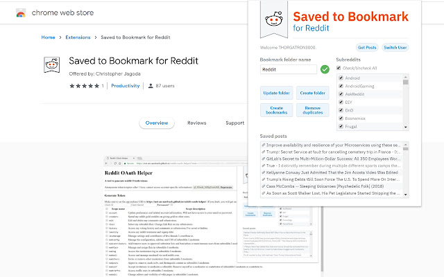 Saved to Bookmark for Reddit chrome谷歌浏览器插件_扩展第3张截图