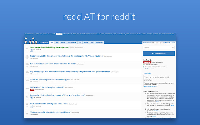 redd.AT - an [A]wesome [T]heme for reddit chrome谷歌浏览器插件_扩展第1张截图