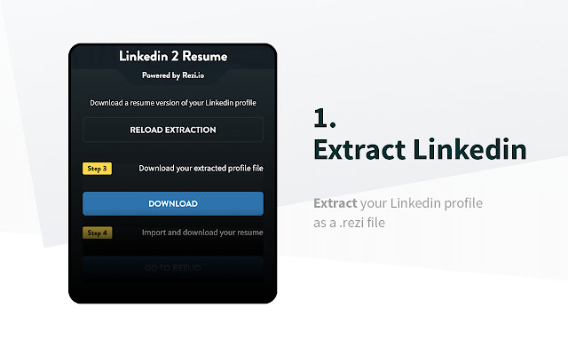 Linkedin to Resume - Rezi.ai chrome谷歌浏览器插件_扩展第2张截图
