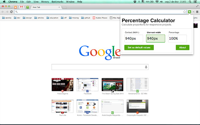 Percentage Calculator chrome谷歌浏览器插件_扩展第1张截图