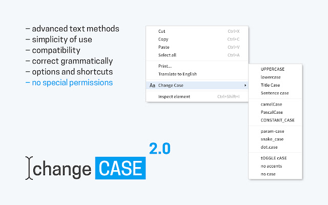 Change Case chrome谷歌浏览器插件_扩展第1张截图