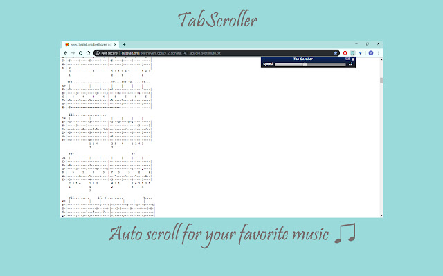 Tab Scroller - Guitar Tab Auto Scroll chrome谷歌浏览器插件_扩展第1张截图