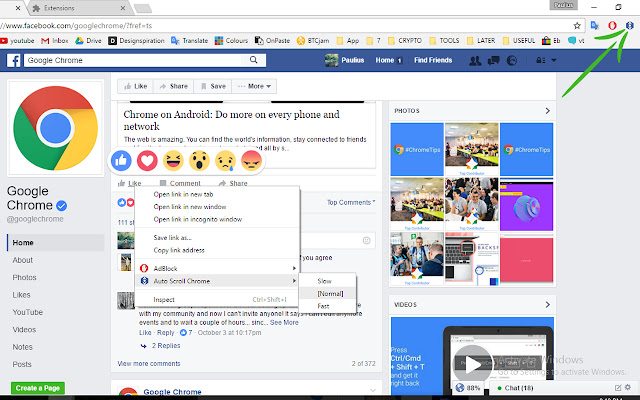 Auto Scroll Chrome chrome谷歌浏览器插件_扩展第1张截图