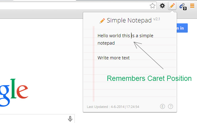 Simple Notepad chrome谷歌浏览器插件_扩展第3张截图