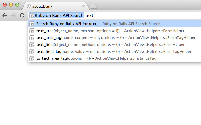 Ruby on Rails API Search chrome谷歌浏览器插件_扩展第1张截图