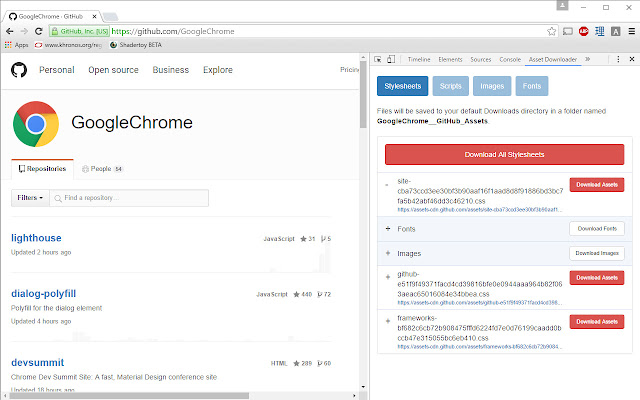 Asset Downloader chrome谷歌浏览器插件_扩展第1张截图