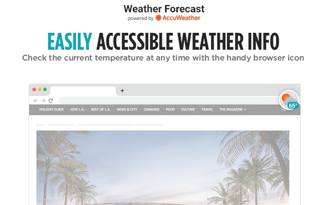 Weather Forecast powered by AccuWeather chrome谷歌浏览器插件_扩展第1张截图