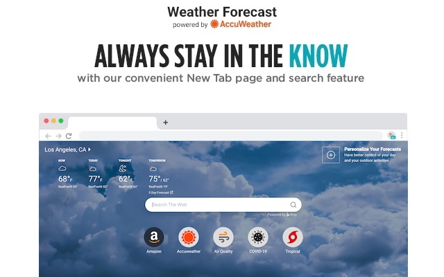 Weather Forecast powered by AccuWeather chrome谷歌浏览器插件_扩展第4张截图