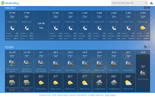 Weather by WeatherBug chrome谷歌浏览器插件_扩展第2张截图