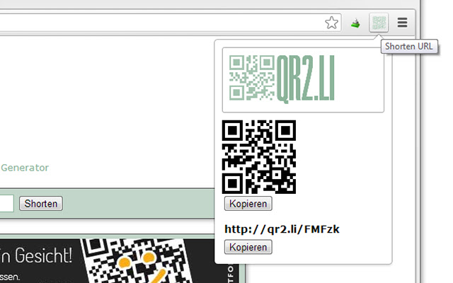 qr2.li URL shortener chrome谷歌浏览器插件_扩展第1张截图